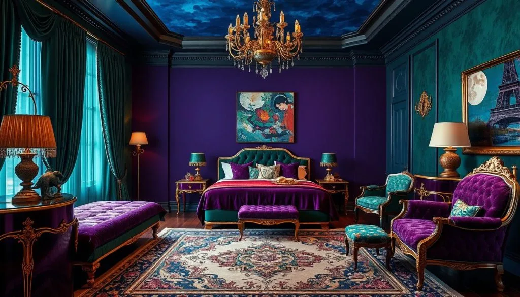 jewel tone bedroom