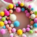 Crafting an Easter Bunny Wreath with Pom-Poms