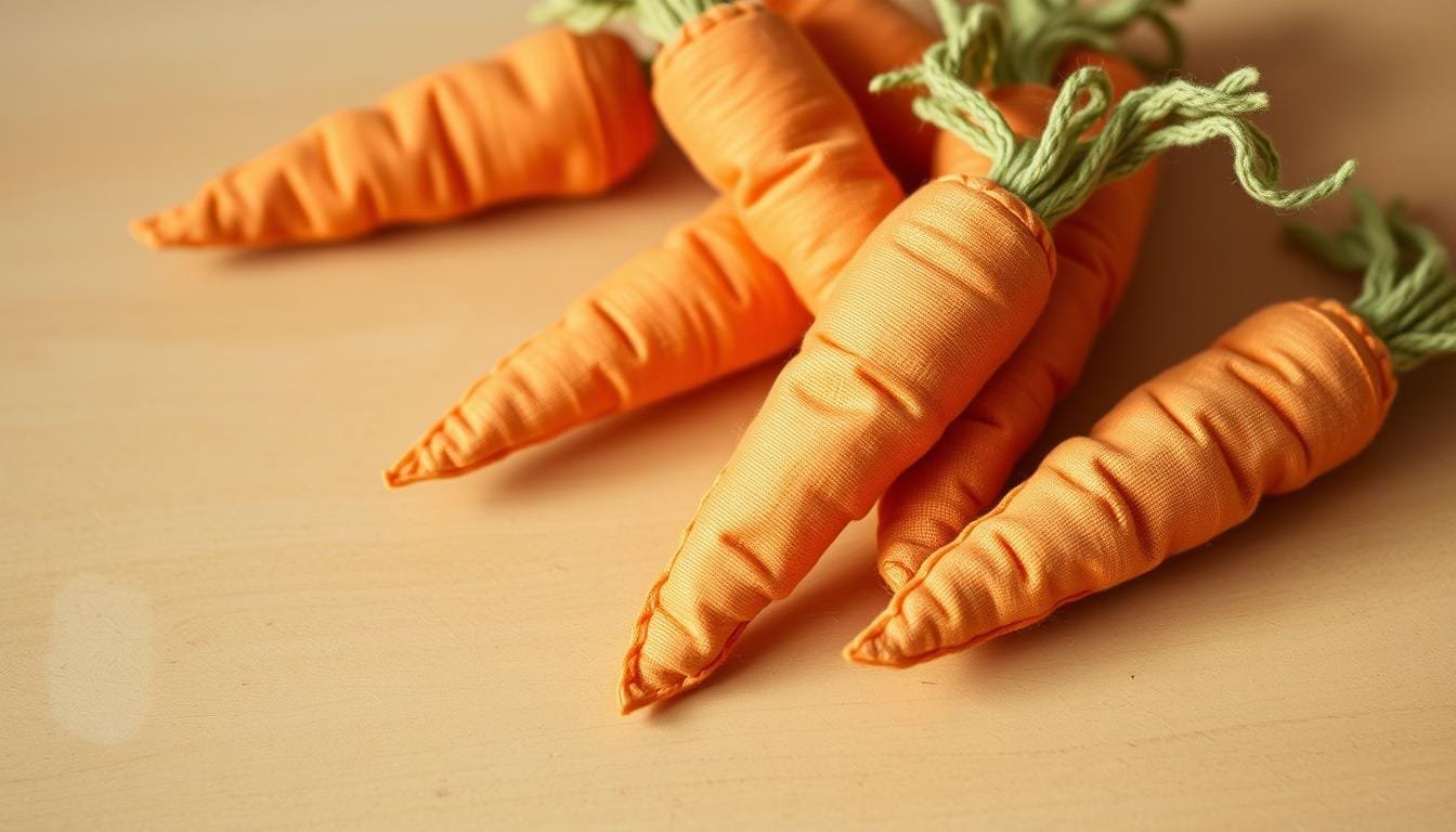 Fabric Scrap Carrots: A Fun No-Sew Craft