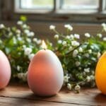 Handmade Egg-Shaped Candles for a Cozy Easter Ambiance