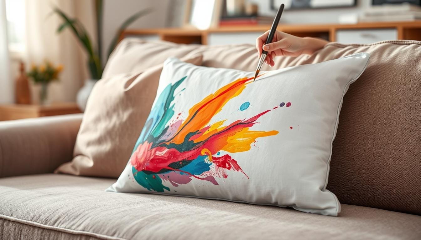 Transforming Plain Pillows with Easy Fabric Painting Techniques