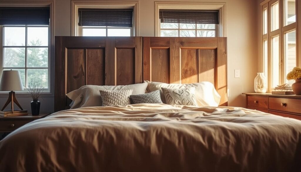Crafting a Headboard from Old Doors