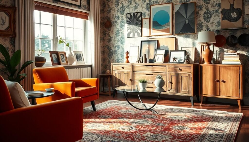 mixing vintage and modern furniture