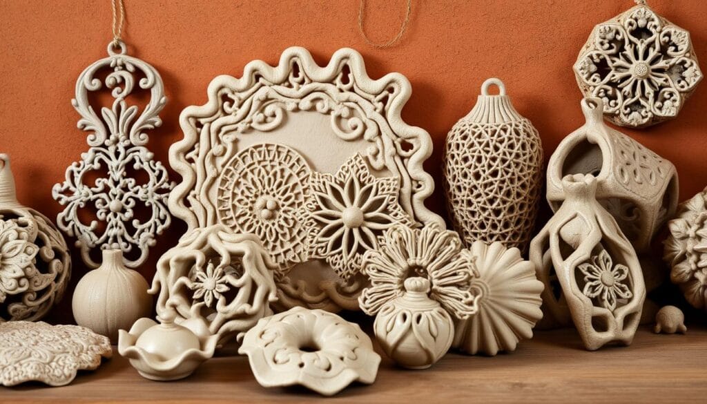 clay accents and ornaments
