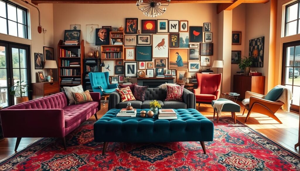 furniture selection for eclectic style