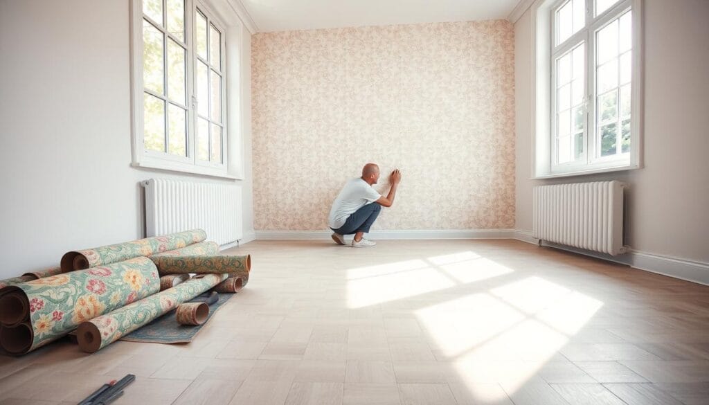 DIY wallpaper installation