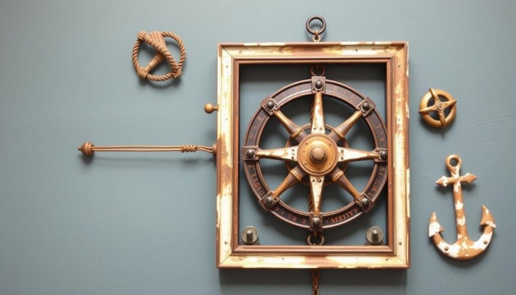 Nautical wall art from thrifted items