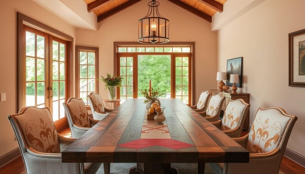 dining room painted accents