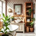 eclectic bathroom