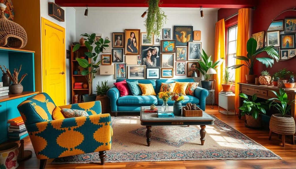 eclectic design elements colors patterns textures