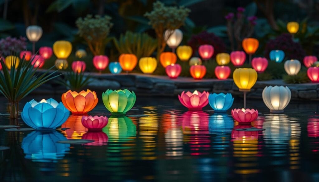 floating lanterns outdoor