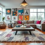 modern eclectic living room