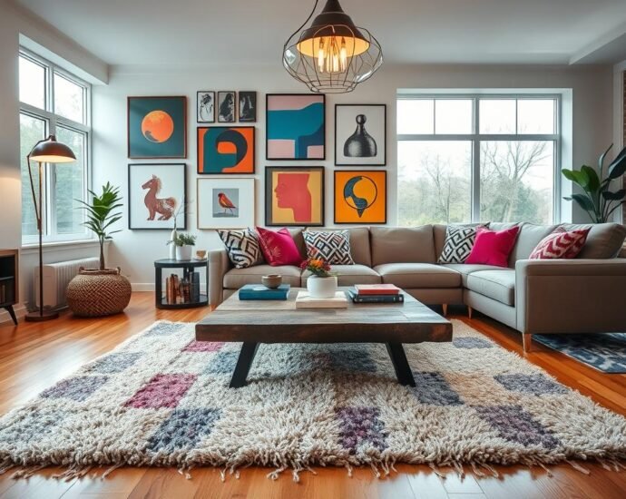 modern eclectic living room