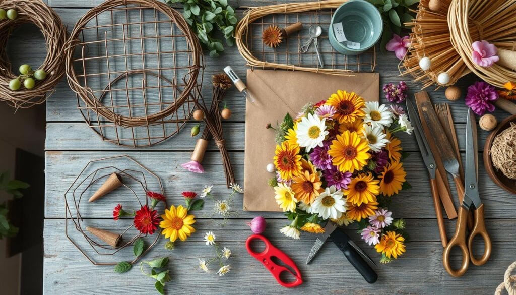natural materials for summer wreaths