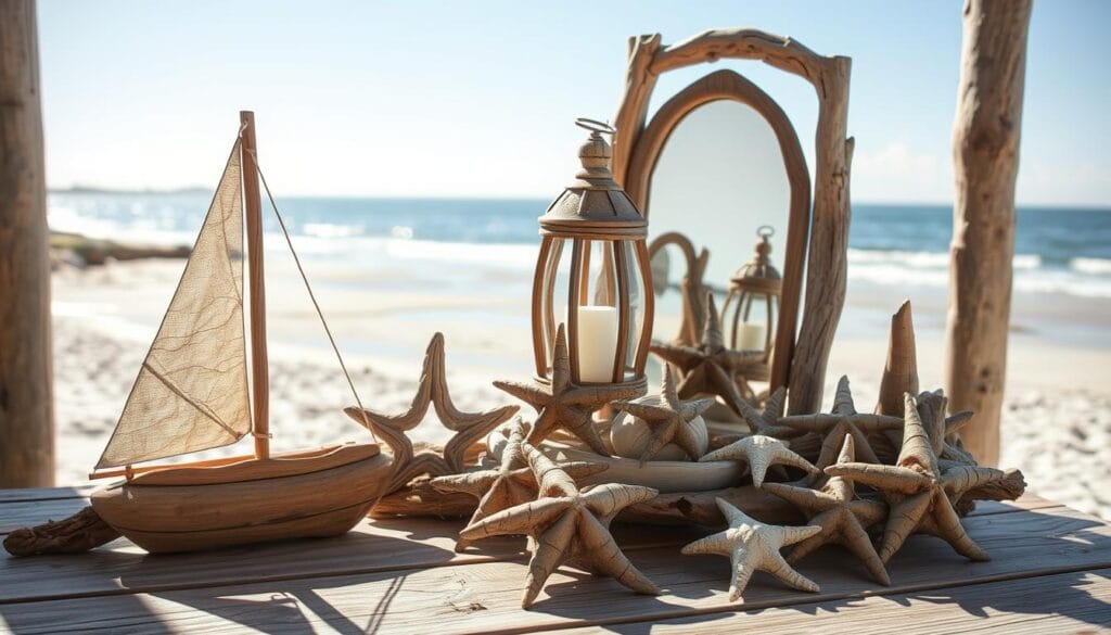 nautical-themed driftwood crafts