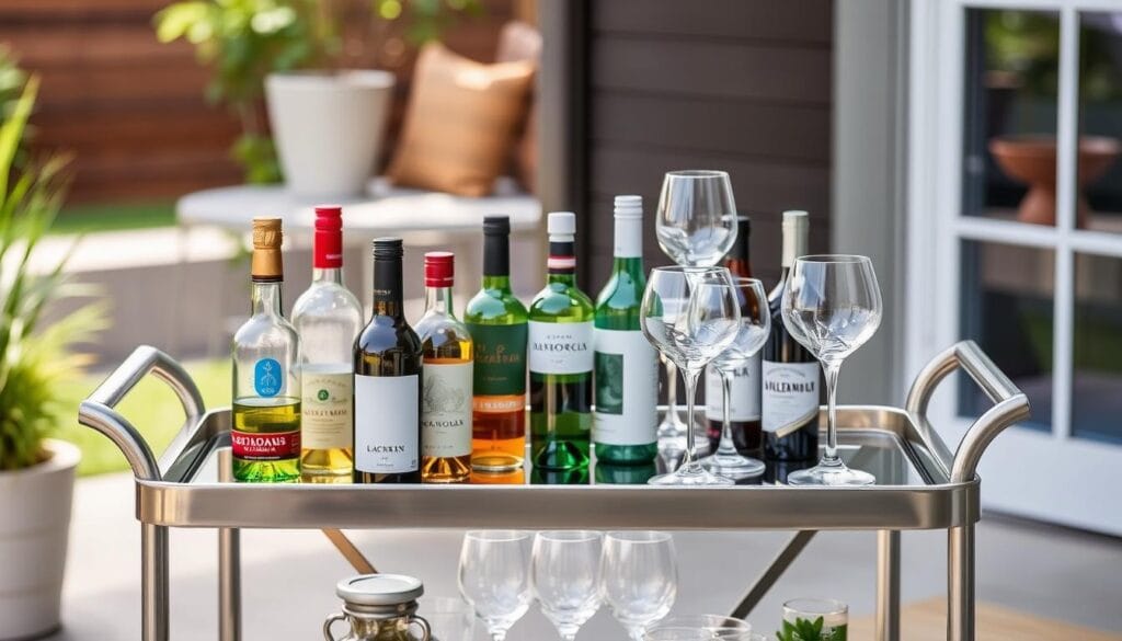 outdoor bar cart for small spaces
