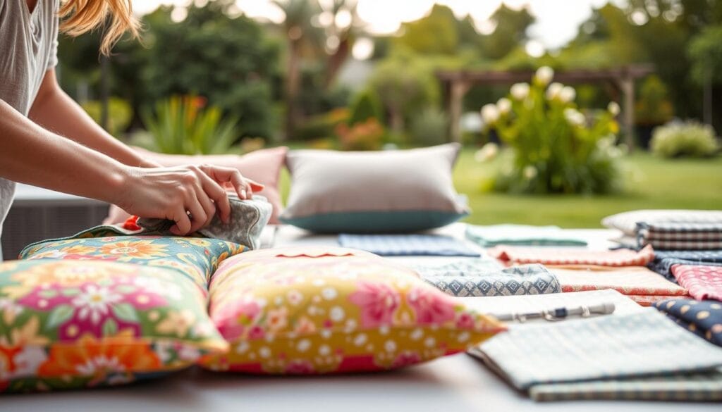 outdoor pillow fabrication