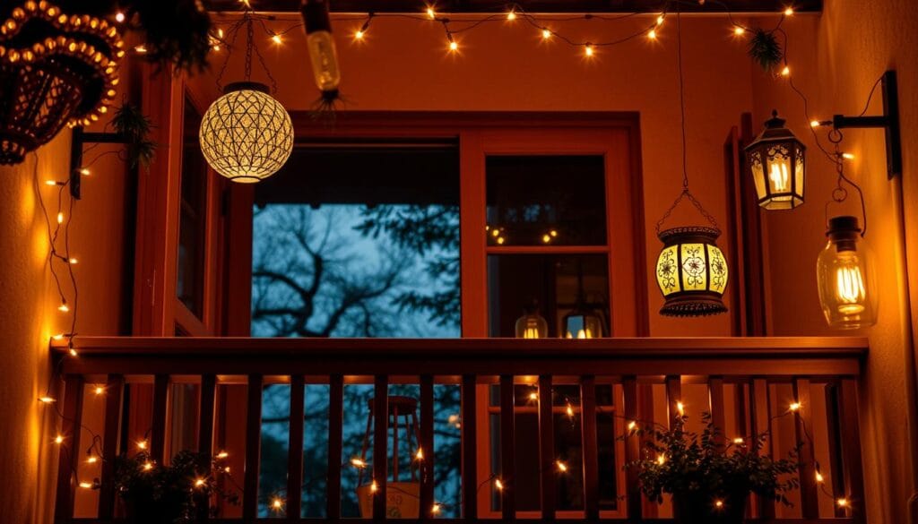 outdoor string lights for balcony