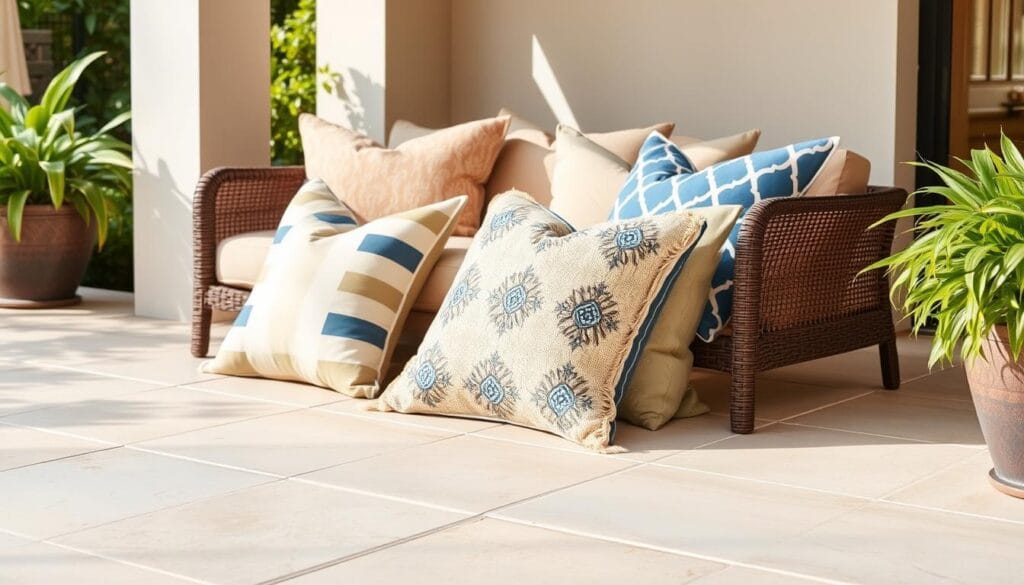 outdoor throw pillows and decor