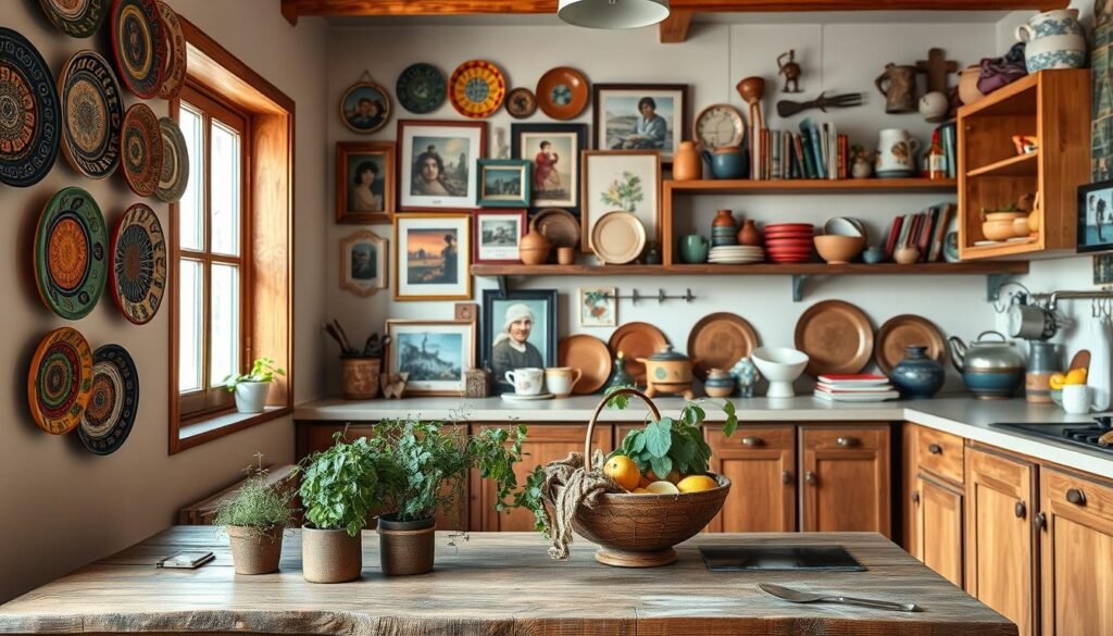 eclectic kitchen art decor