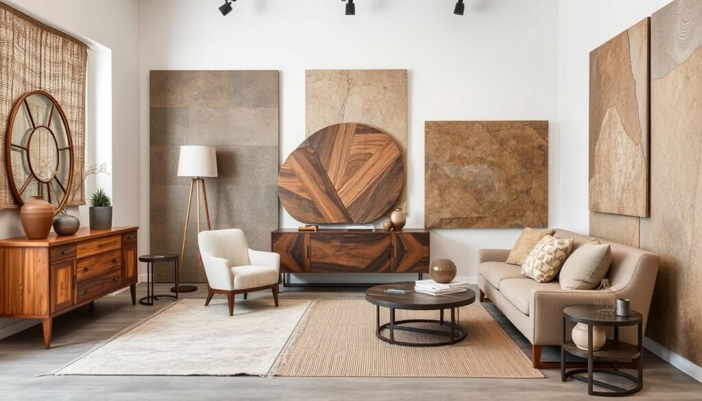 A room showcasing material trends from 2026 Home Interior Design Trends