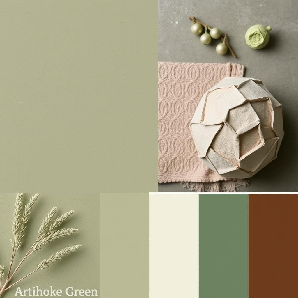 Artichoke green color swatch from 2026 Home Interior Design Trends