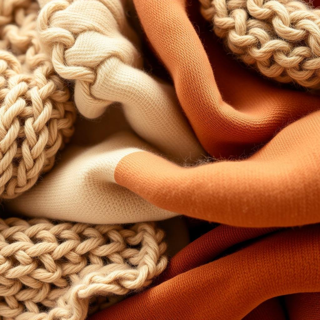 Close-up of mixed textiles showing texture variety in 2026 Boho Interior Design Trends