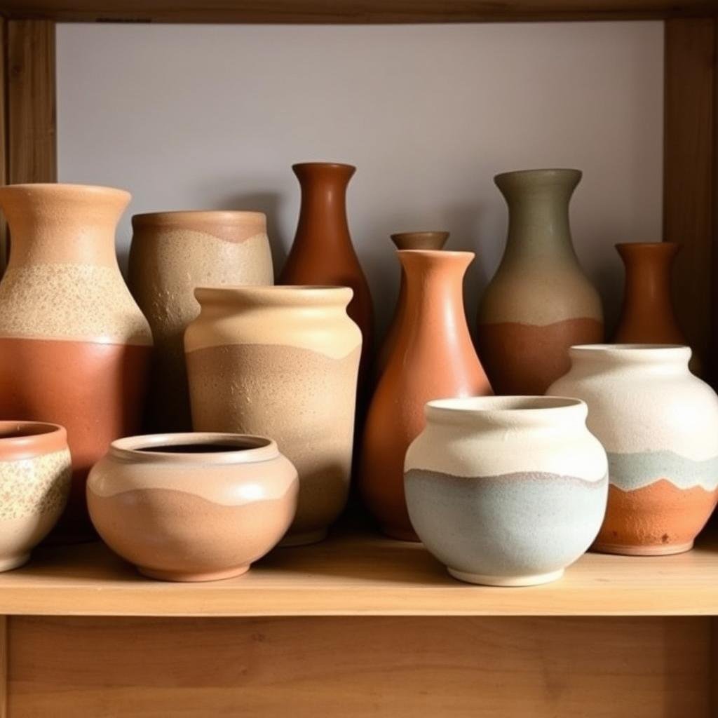 Hand-thrown pottery collection showing 2026 Boho Interior Design Trends
