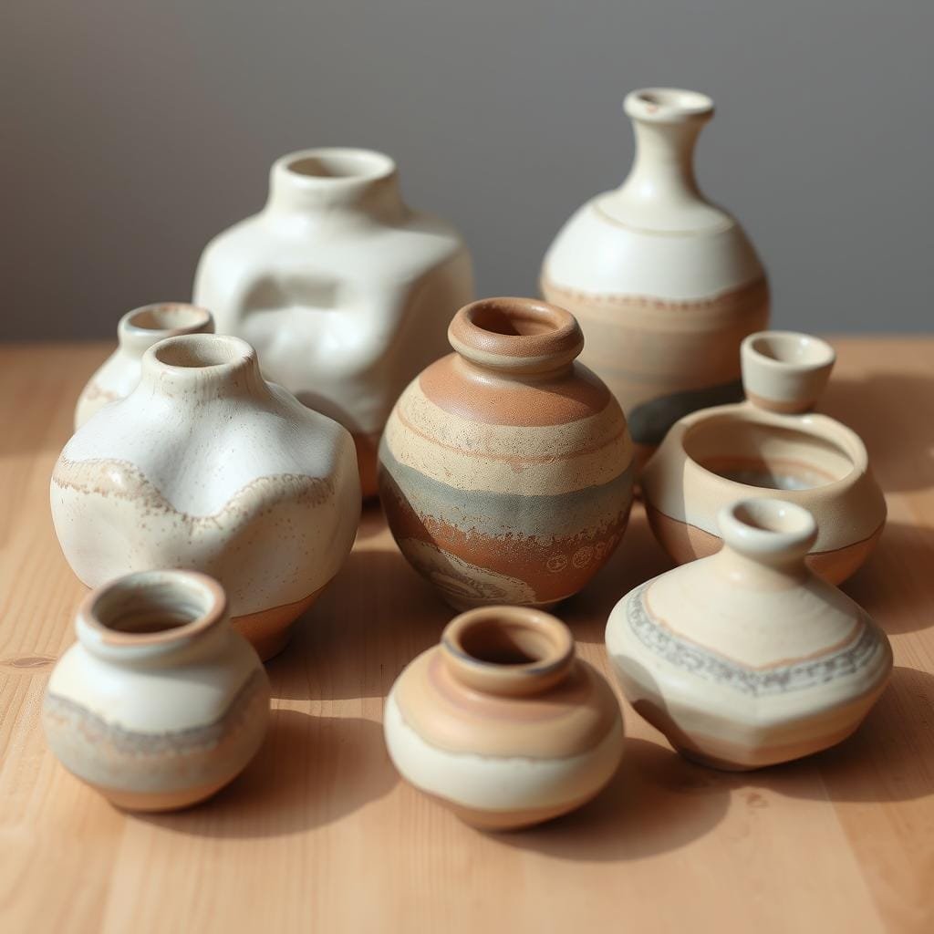 Handcrafted ceramic vessels showcasing artisanal elements from 2026 Home Interior Design Trends