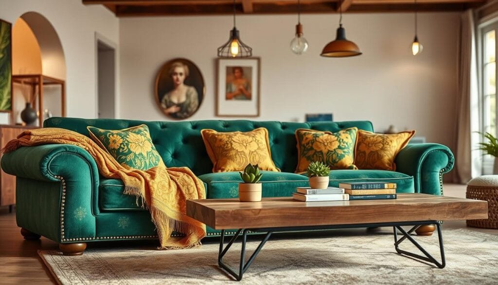 vintage occasional sofa statement piece