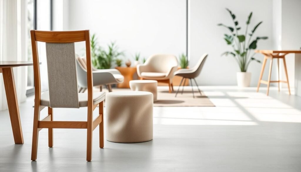 curated chairs and stools for minimalist interiors