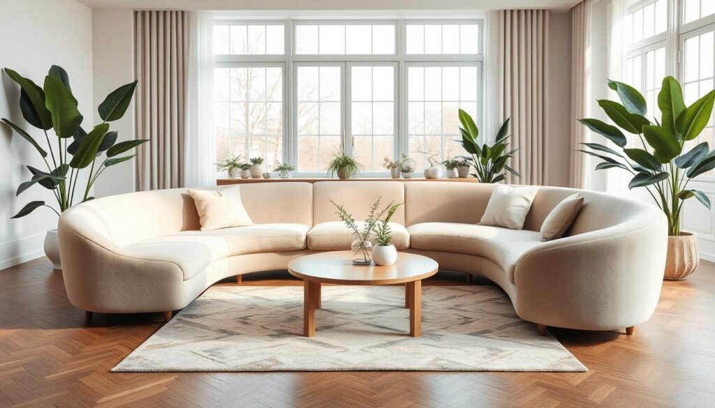 curved modern sofa furniture