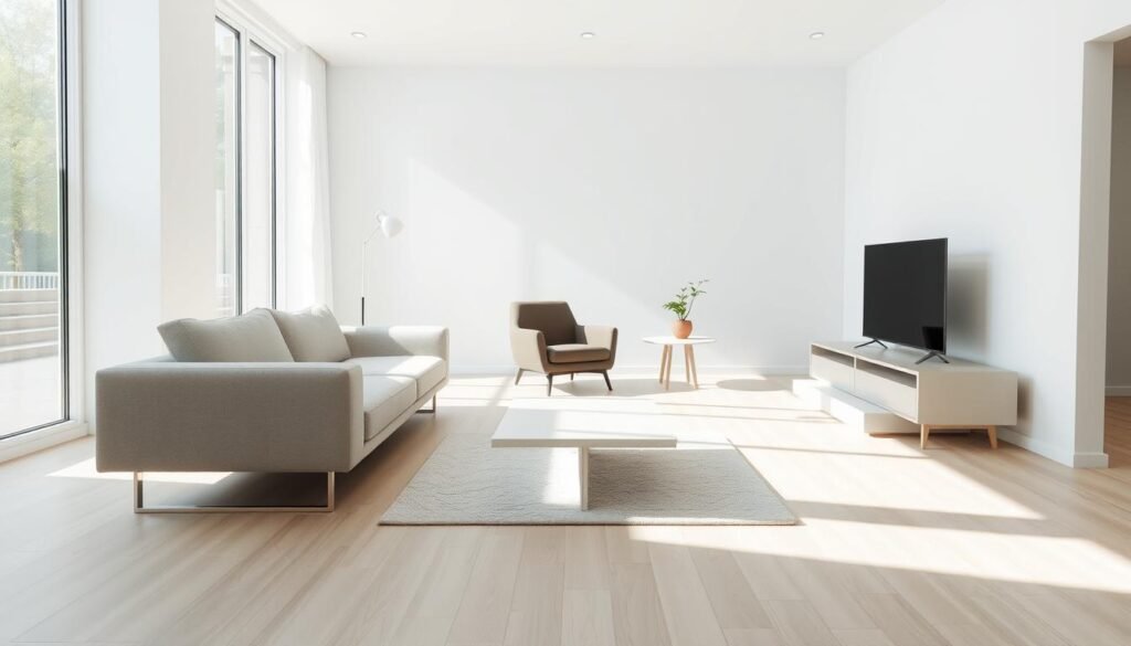 minimalist furniture layout