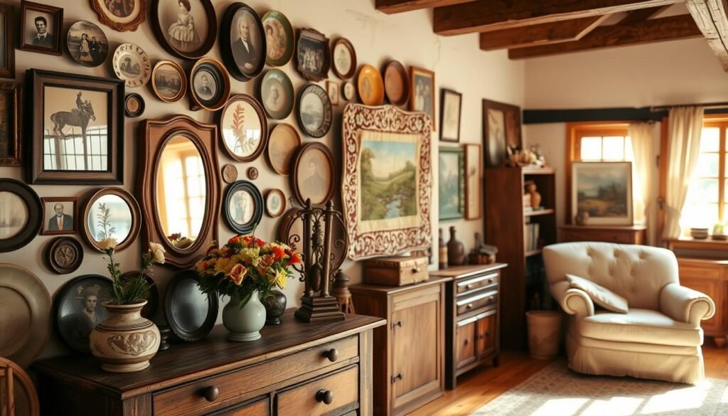 personal vintage accents gallery wall