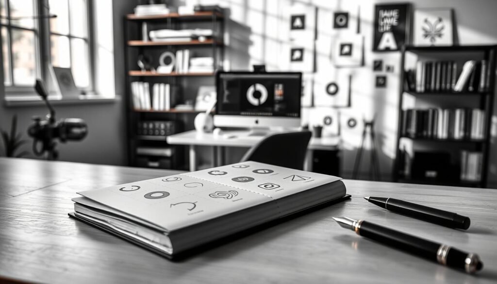 refining logo design process black white testing