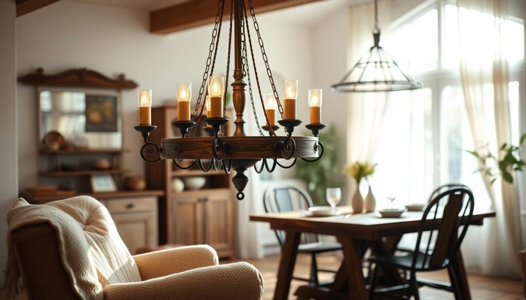 rustic chandelier lighting design