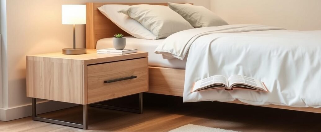 minimal bedside table