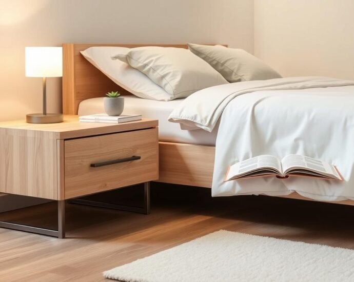 minimal bedside table