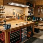 Garage Workshop Setup: Workbenches, Storage & Lighting