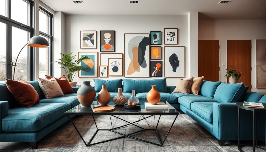 creative furniture arrangement with artistic accents creative furniture arrangement with artistic accents