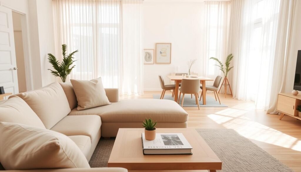 decluttered serene living space decluttered serene living space