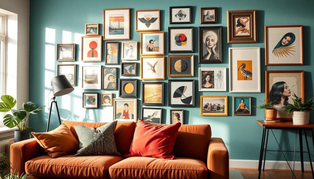creative accent wall and gallery display ideas