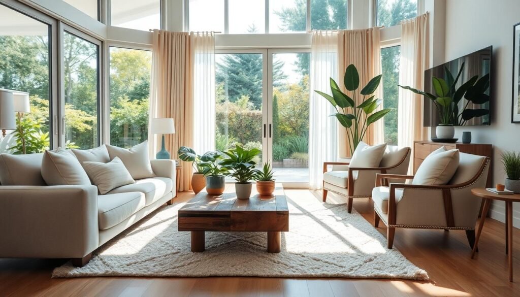 natural light living room design