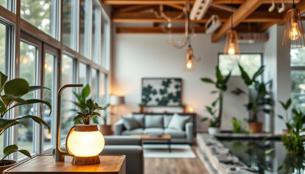 biophilic sustainable lighting design