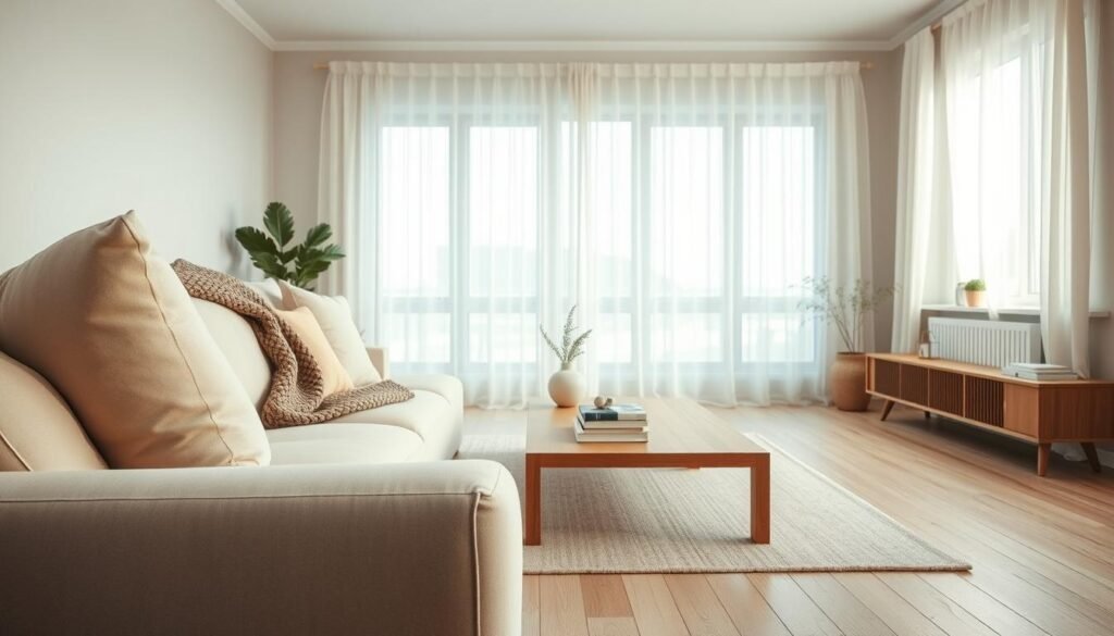 cozy minimalist living space